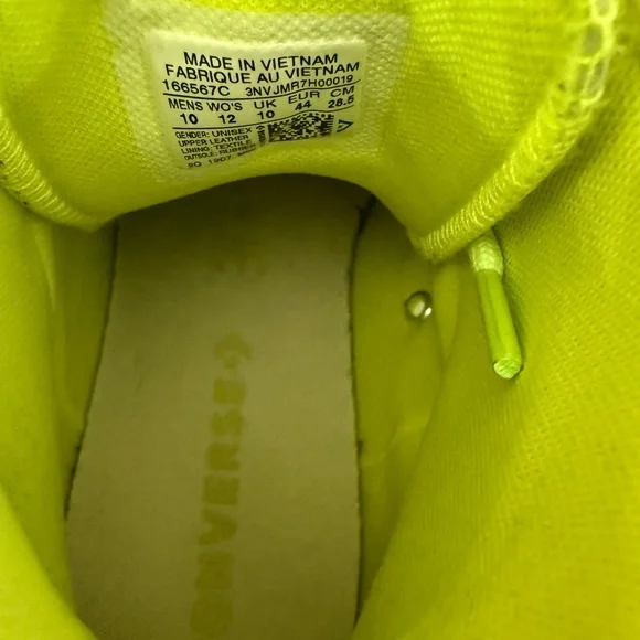 Converse Chuck Taylor All Star High Top 'Neon Yellow' | Men’s 10 Leather - Picture 11 of 13